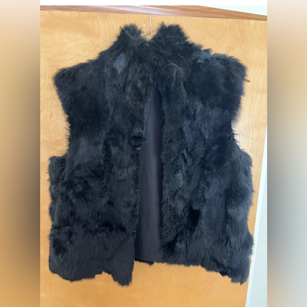 Adrienne Landau Rabbit Fur Vest Real